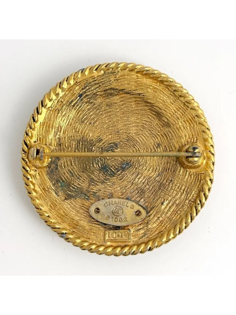 Chanel CC Logo Brooch Gold Plated